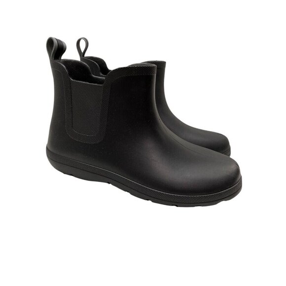 NEW Totes Men's 12 Black Chelsea Ankle Rain Boots with Everywear Technology - Picture 2 of 13